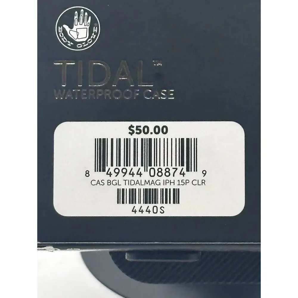 Body Glove Tidal Waterproof Case iPhone 15 Pro Clear/Black MagSafe NWT MSRP: $50